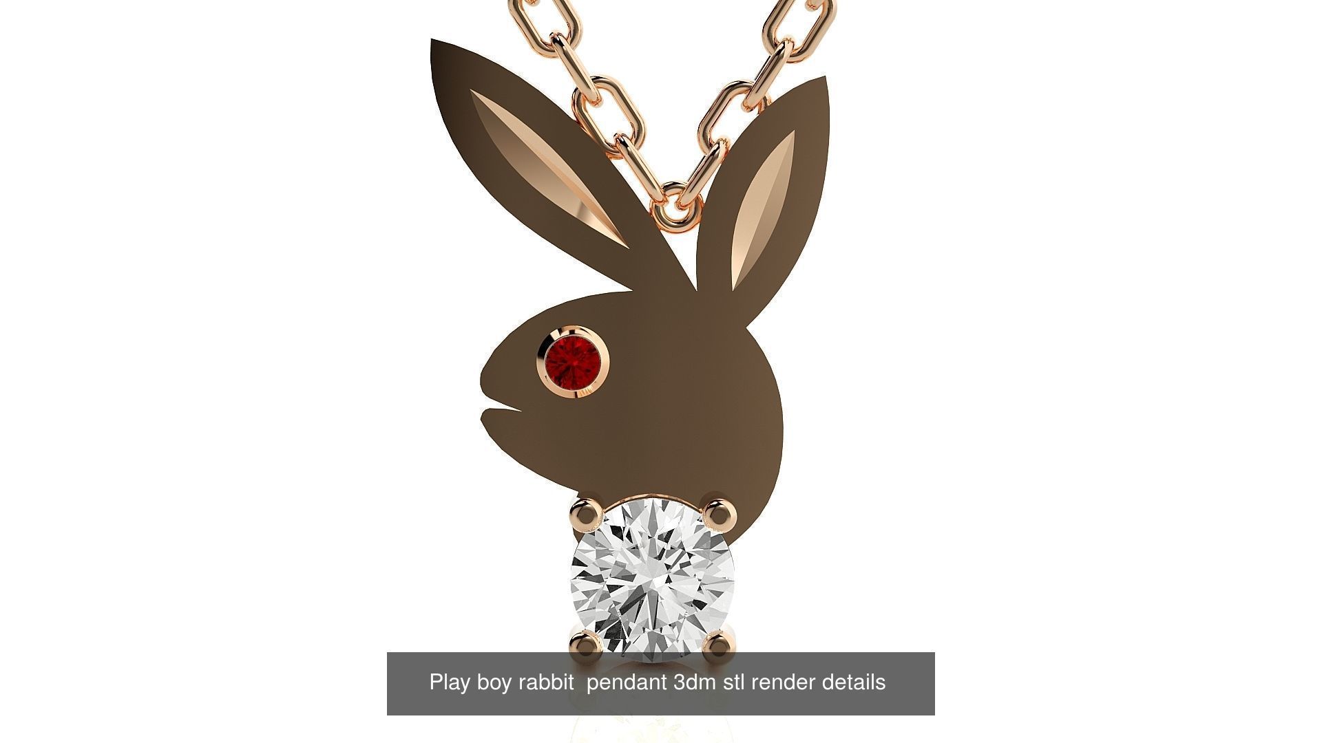 4 Rabbit Pendant 3dm stl renders details 3D Model Collection_4