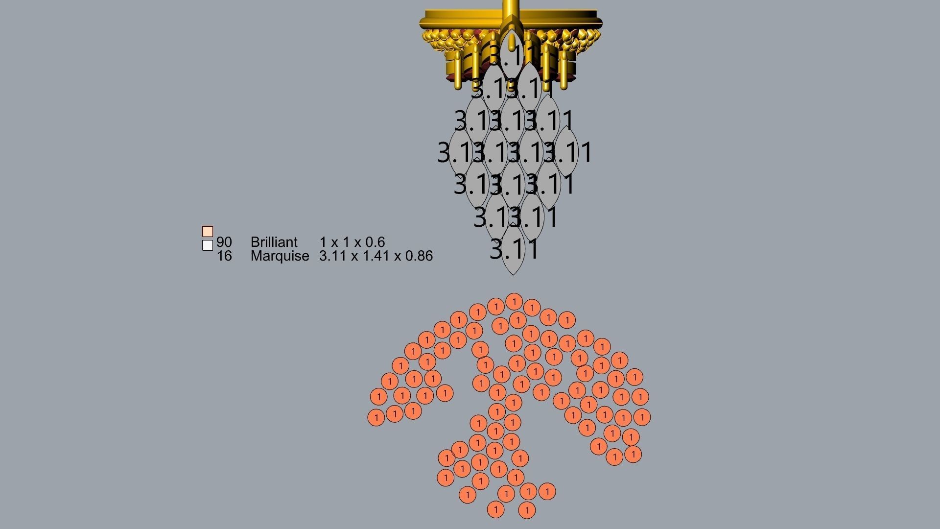 MARQUISE PEAR PAVE EARINGS STL VERIFIED 3D print model_8