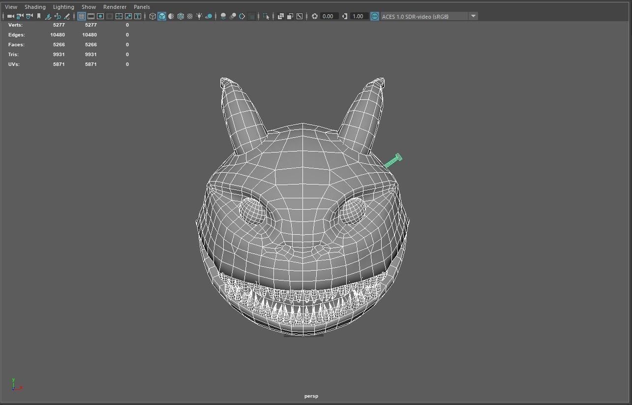 Scary Head low poly Game ready Low-poly 3D model_5