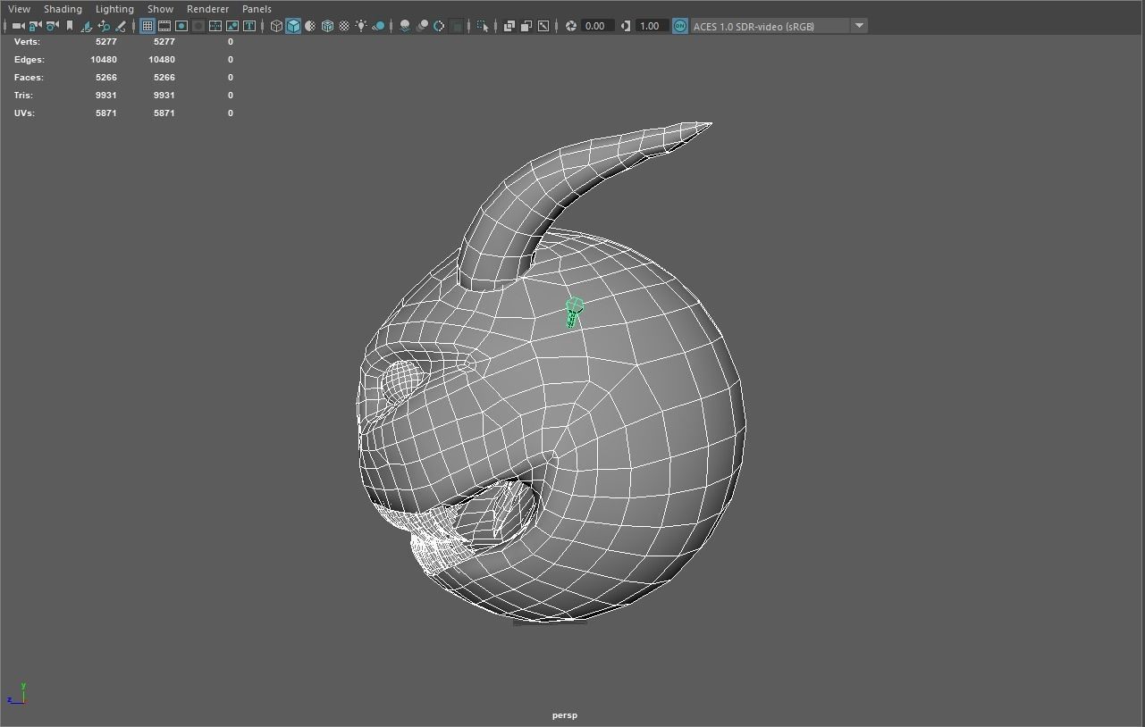 Scary Head low poly Game ready Low-poly 3D model_6