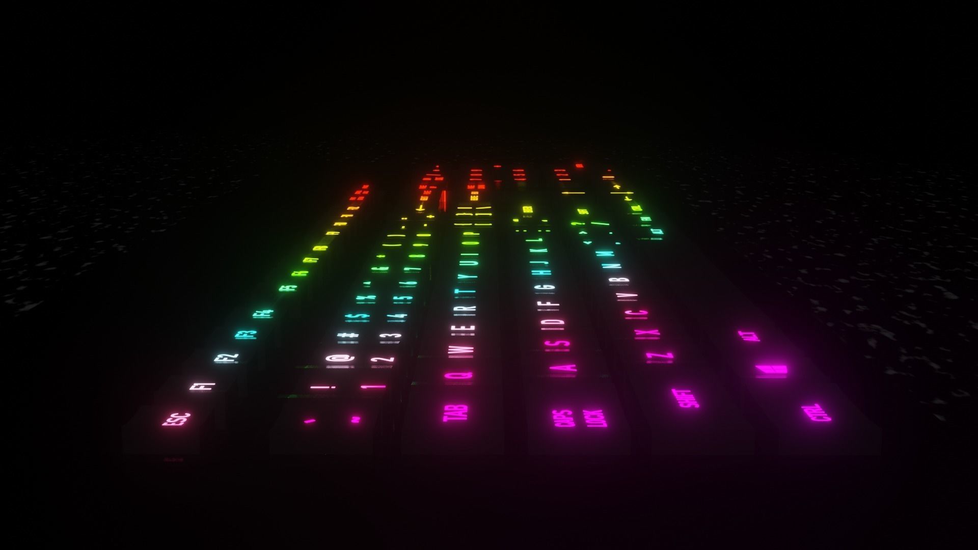 RGB Keyboard 3D Model Free 3D model_2