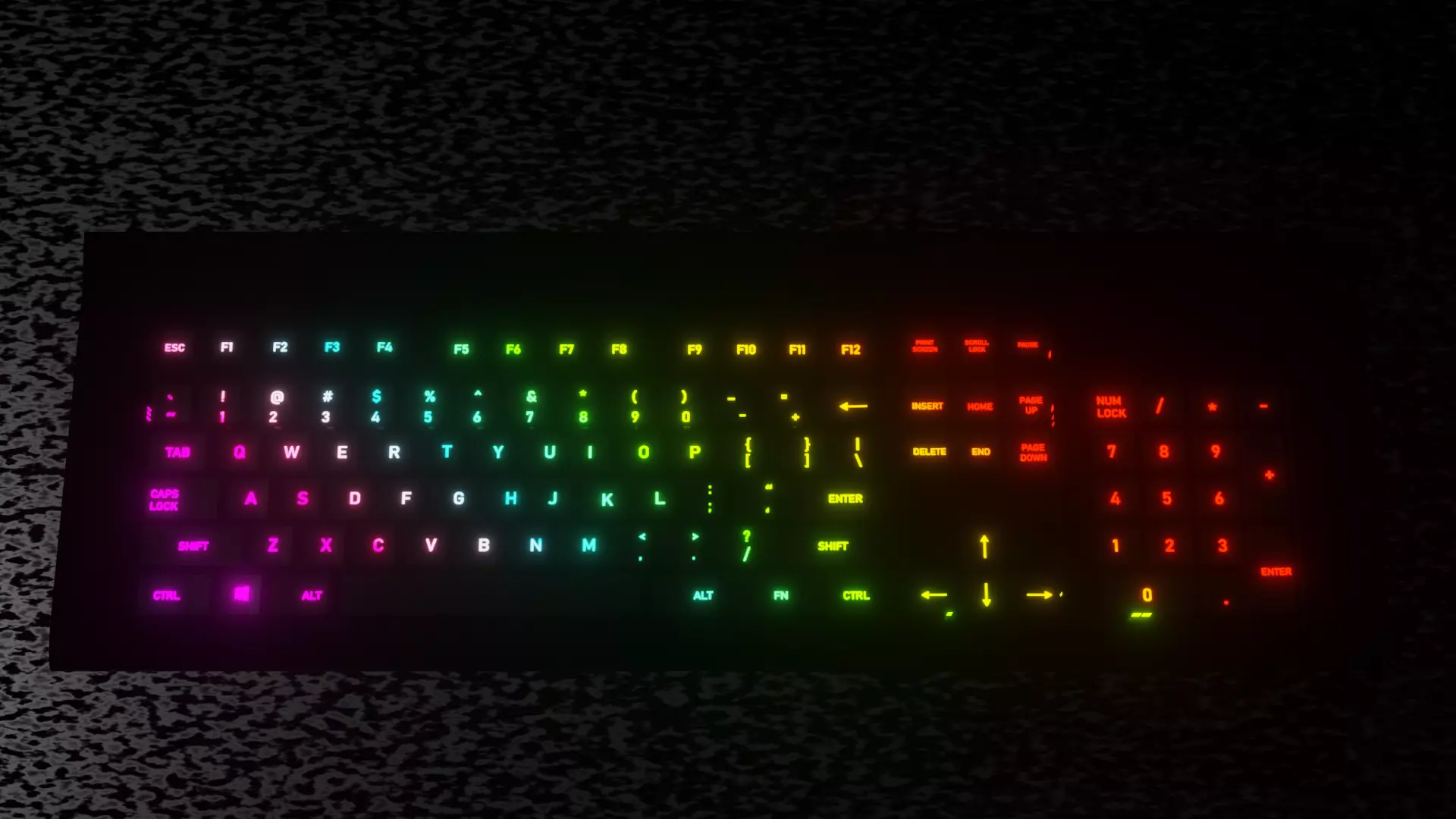 RGB Keyboard 3D Model Free 3D model_0