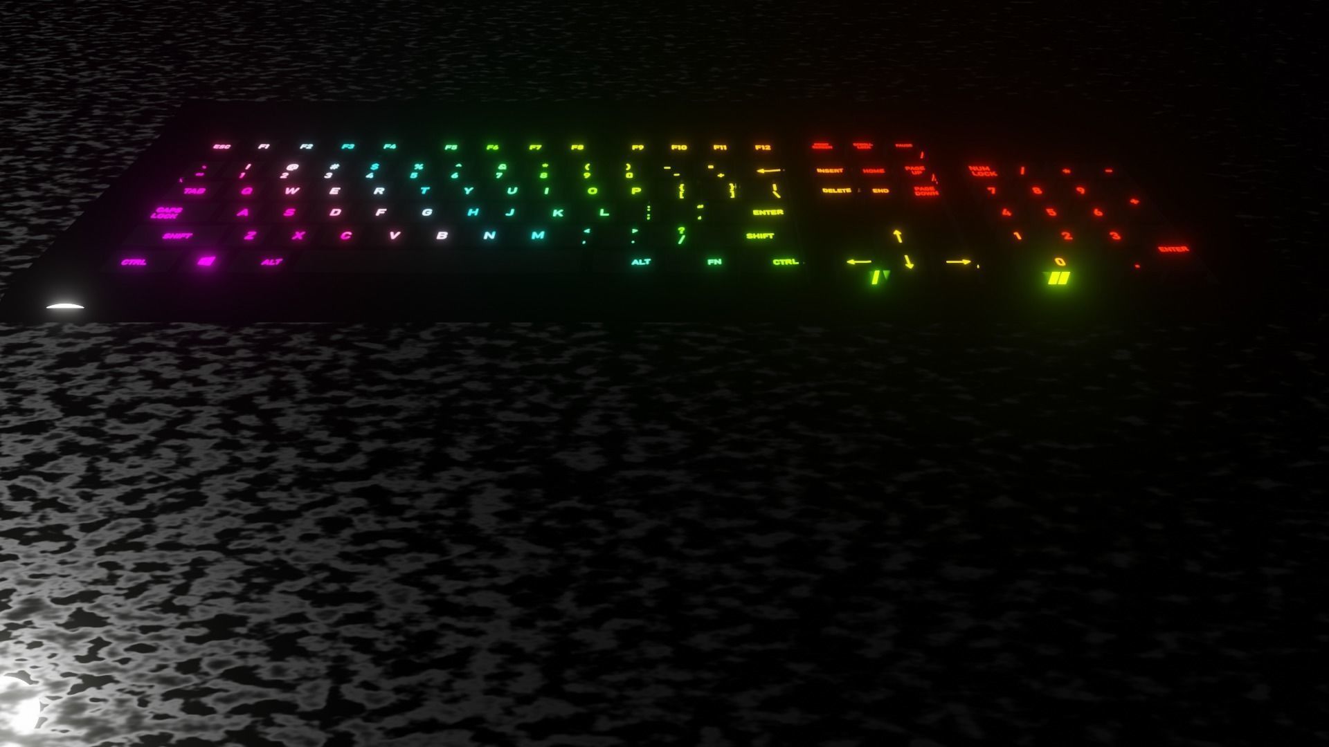 RGB Keyboard 3D Model Free 3D model_1