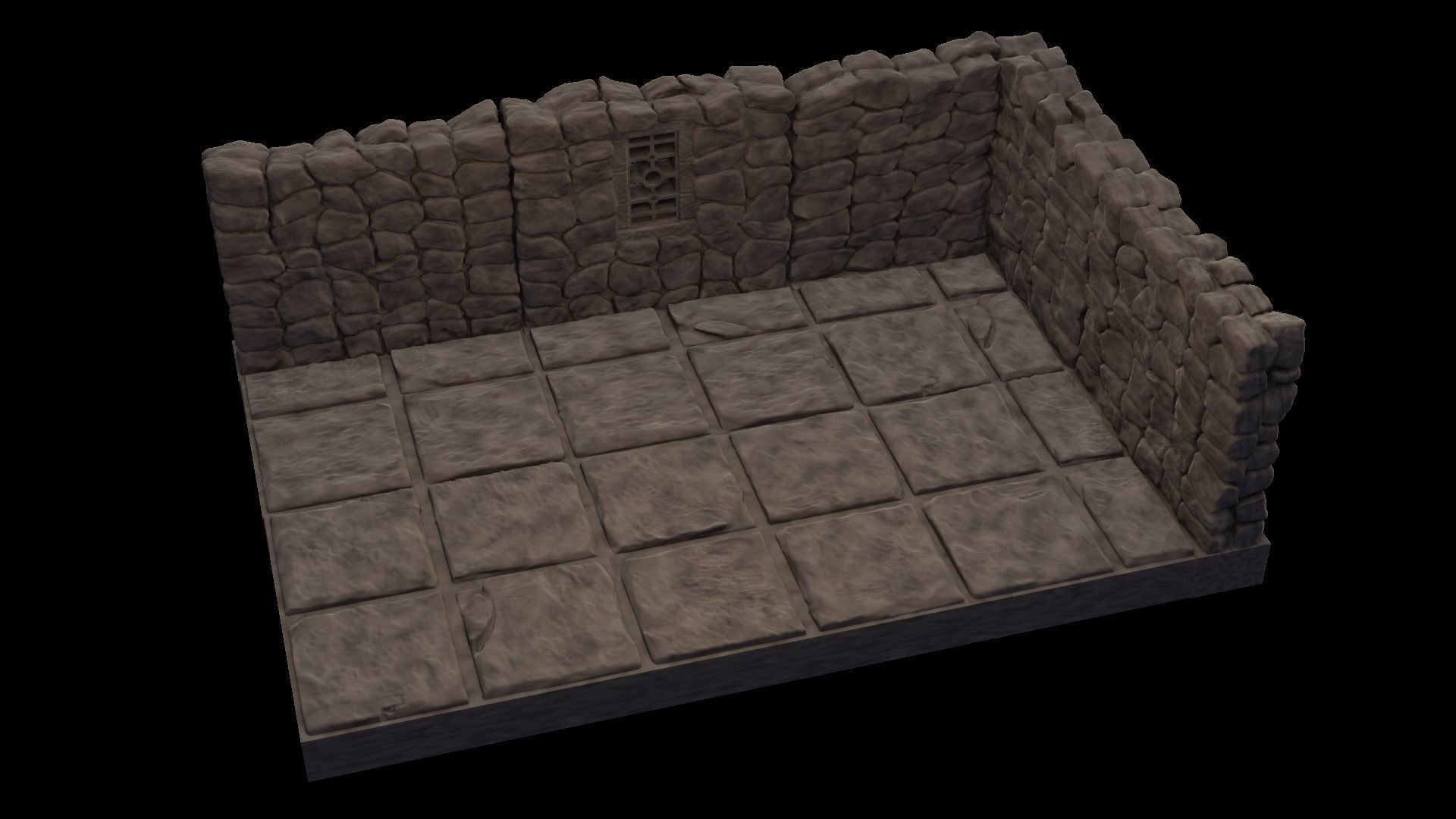 Kit dungeon floor and walls 3D model 3D printable | CGTrader