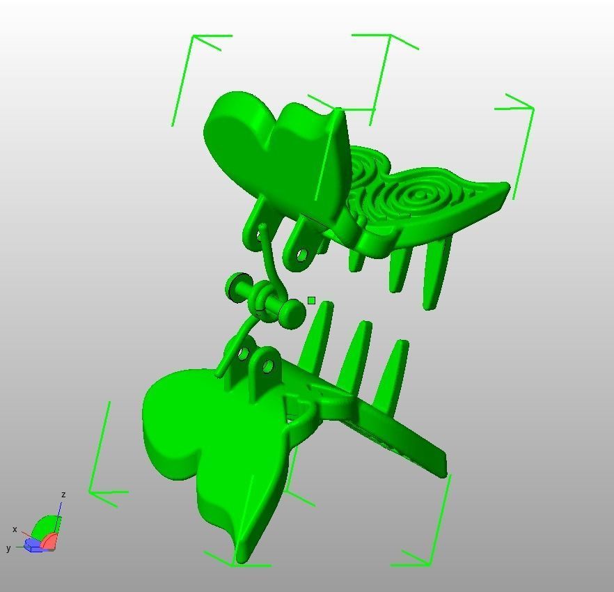 Mini Hair Clip For Baby Kids Girls and Women 3D print model_28