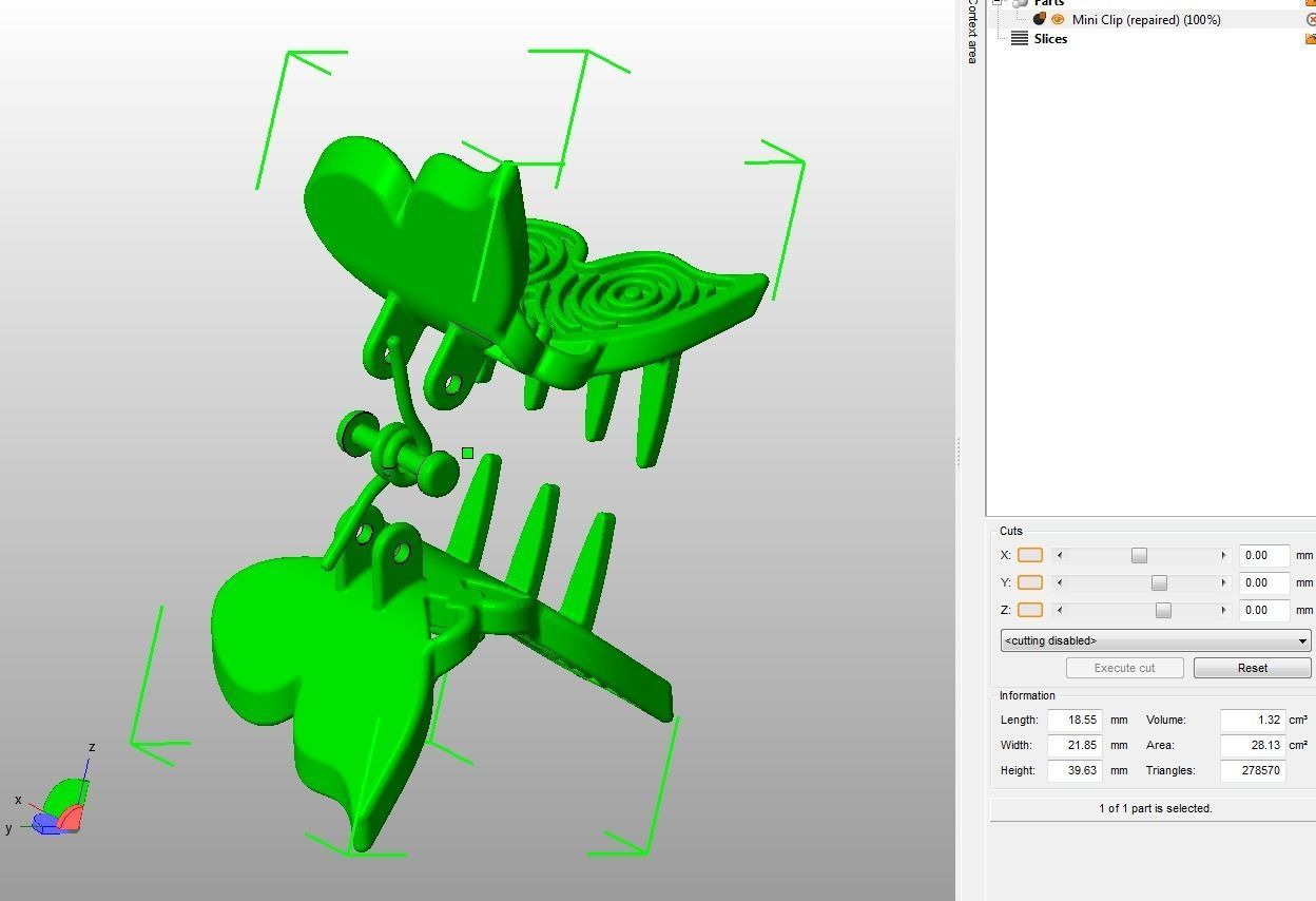 Mini Hair Clip For Baby Kids Girls and Women 3D print model_29