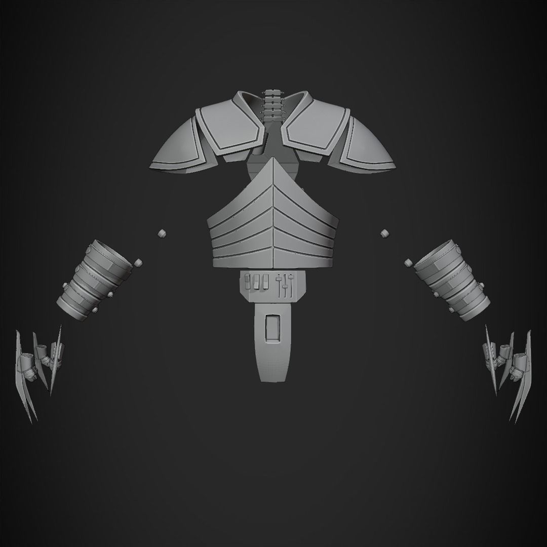 Darth Star Killer Armor for Cosplay 3D print model_13