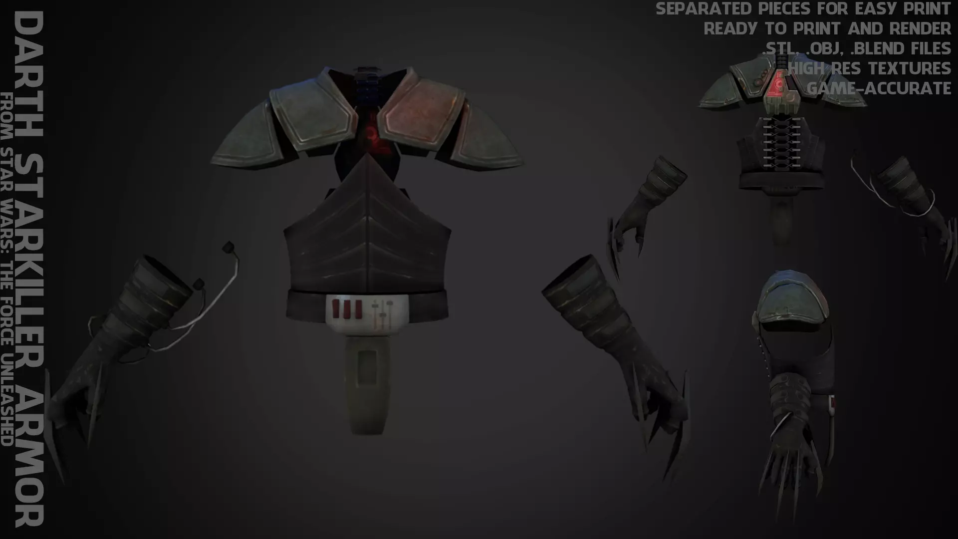 Darth Star Killer Armor for Cosplay 3D print model_0