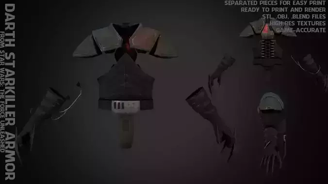 Darth Star Killer Armor for Cosplay 3D print model