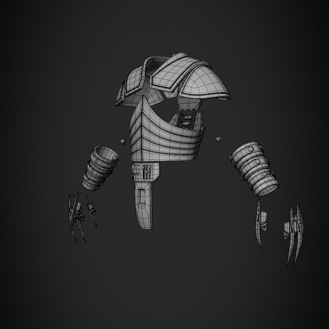 Darth Star Killer Armor for Cosplay 3D print model_10