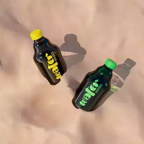 Water bottle - product design - in the sand