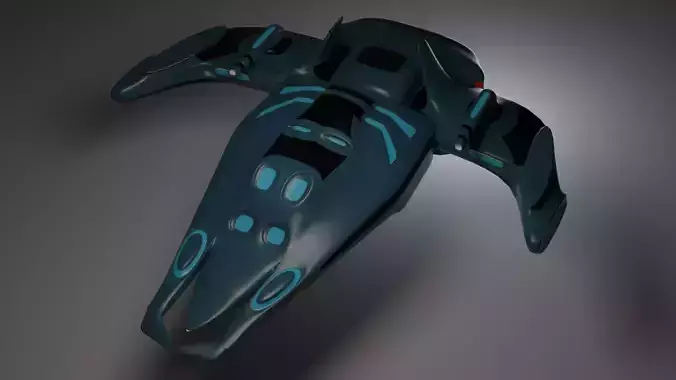 Low-Poly SpaceShip futuristic