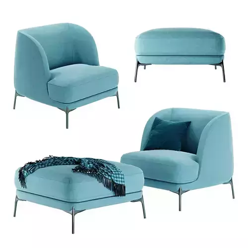 VELVET Armchair  Pouf Novamobil