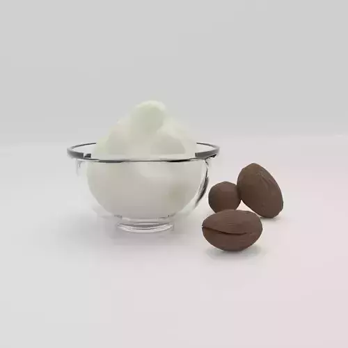 Shea Butter - Glass Bowl Version Low-poly 3D model