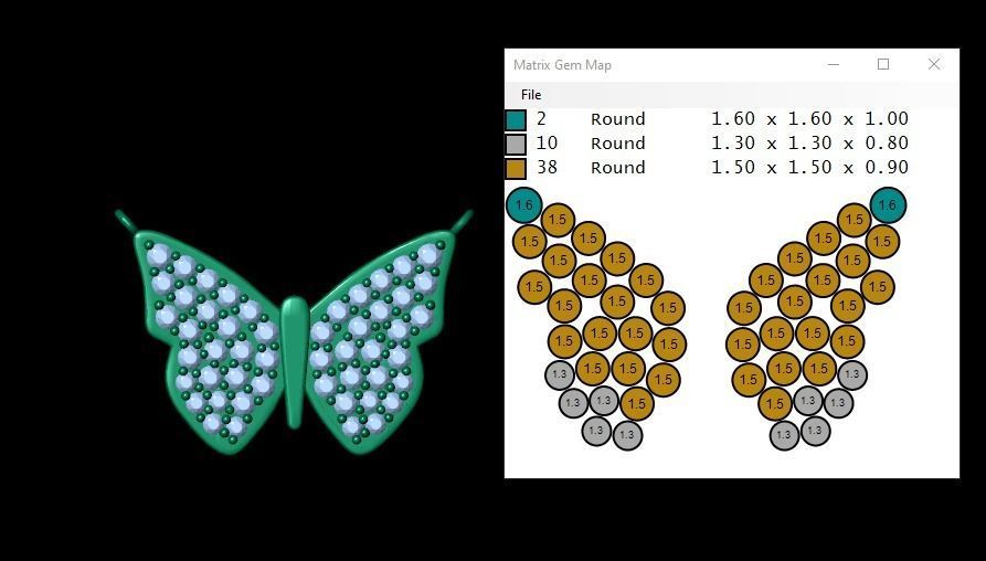 3d print gold butterfly pendant 3D print model_6