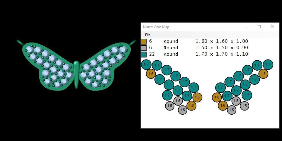 3d print gold butterfly pendant 3D print model_8