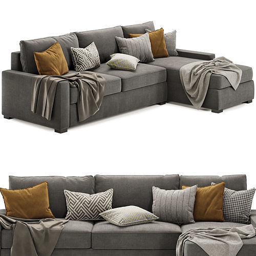 Maxwell sofa chaise sectional 3D model 3