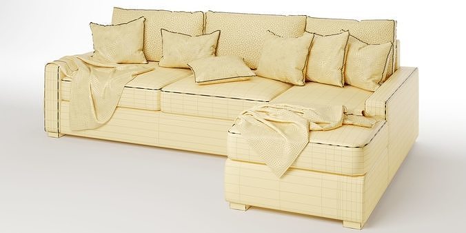 Maxwell sofa chaise sectional 3D model 4