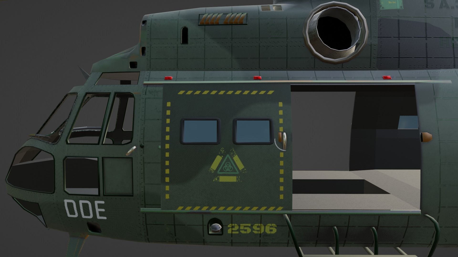 Helicopter puma  9 textures Low-poly 3D model_17