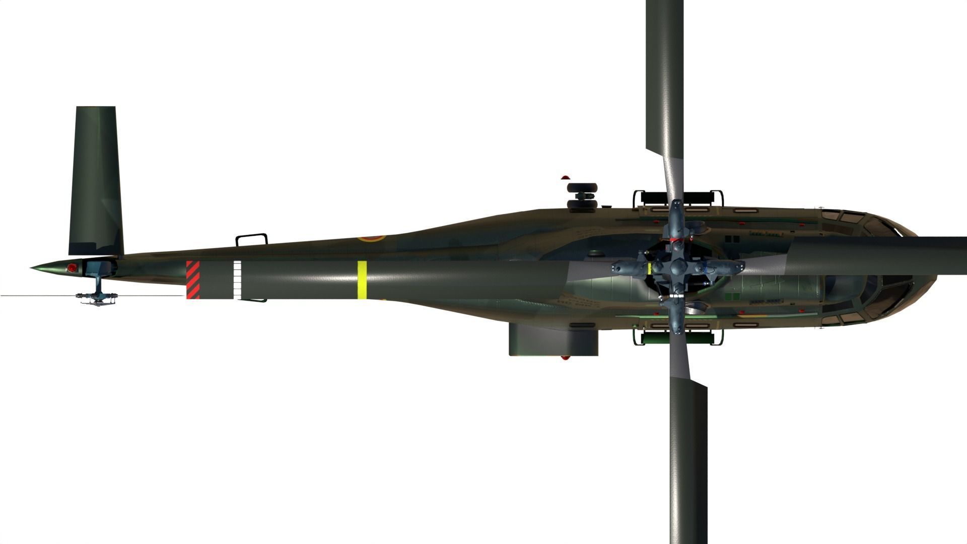 Helicopter puma  9 textures Low-poly 3D model_34