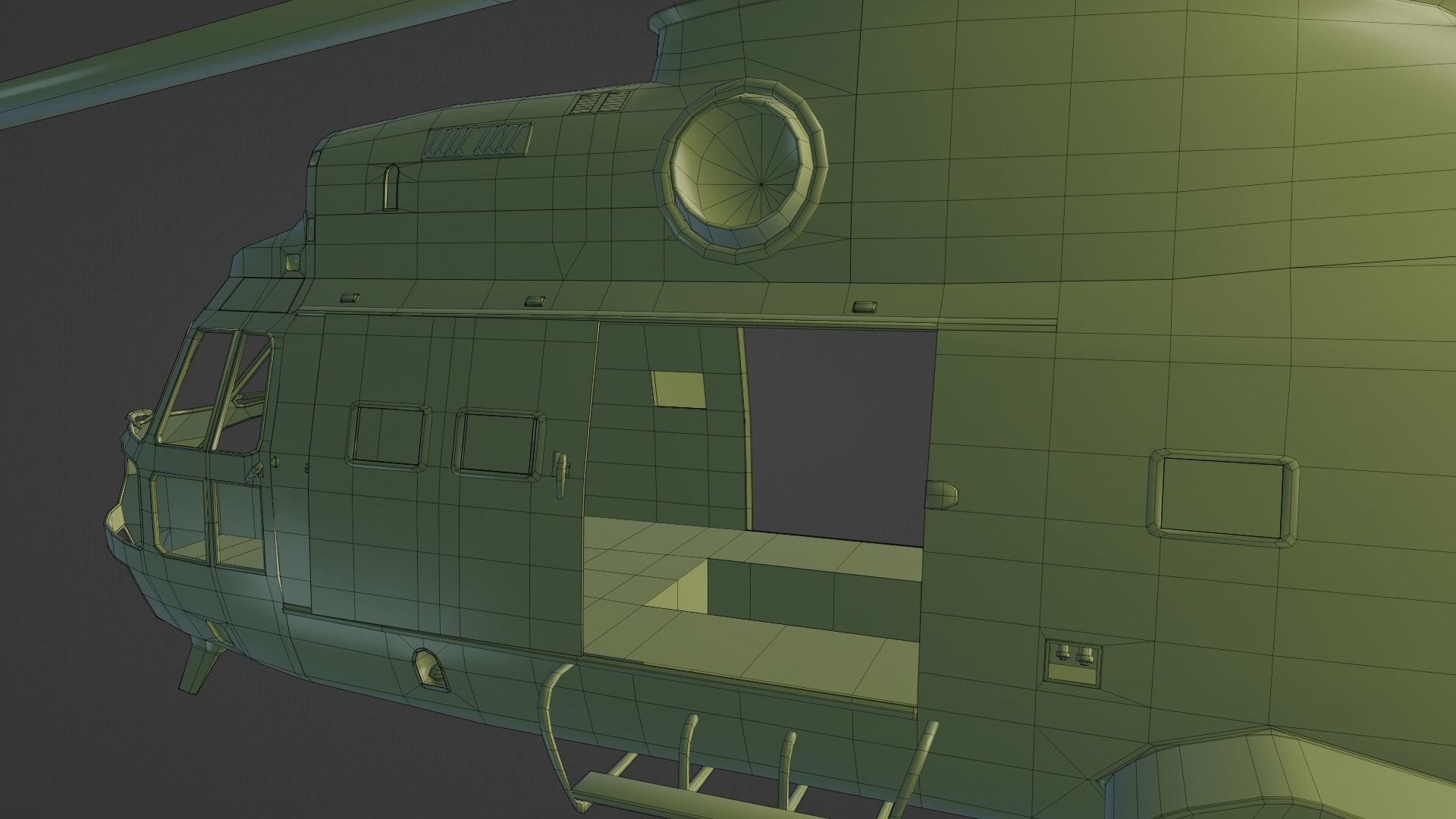 Helicopter puma  9 textures Low-poly 3D model_21