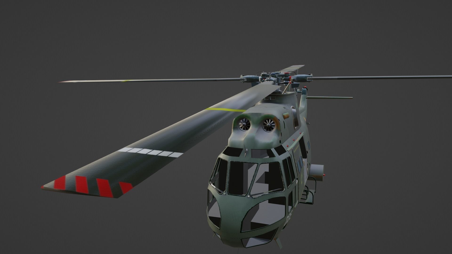 Helicopter puma  9 textures Low-poly 3D model_18