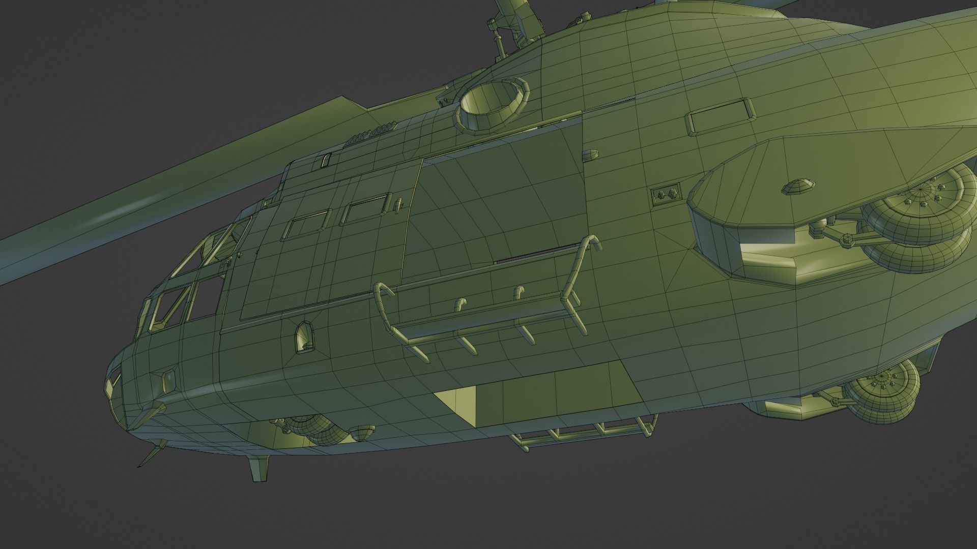 Helicopter puma  9 textures Low-poly 3D model_20