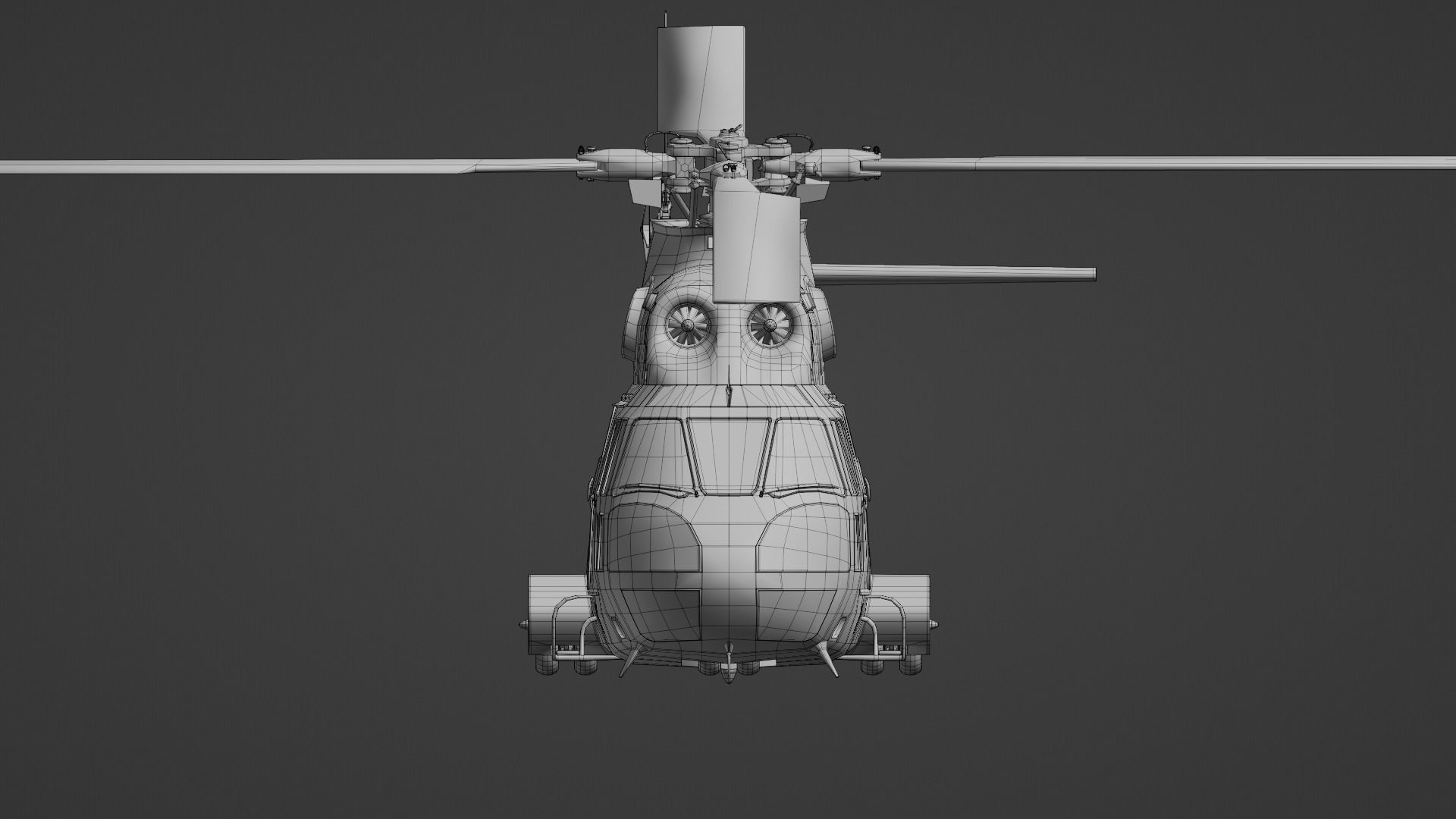 Helicopter puma  9 textures Low-poly 3D model_26