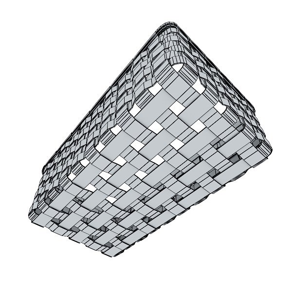 Wicker Fruit or Bread Basket 2 3D model_7