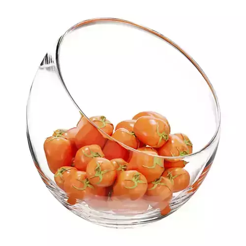 Large Slant Fruit Bowl tomato 02