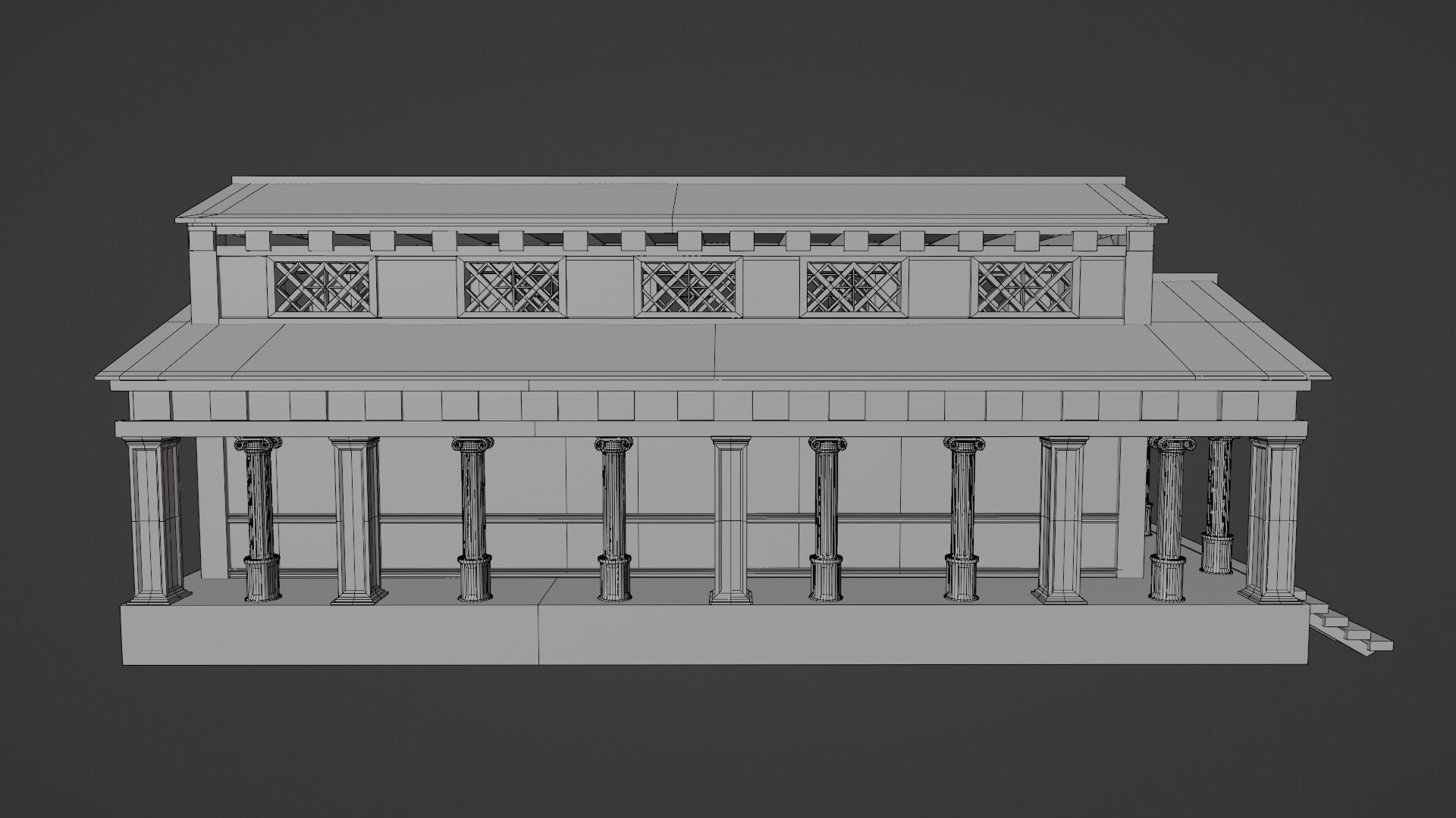3D model Ancient Public Building VR / AR / low-poly | CGTrader