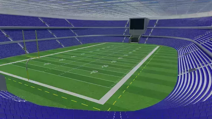 American Football Stadium - Blue