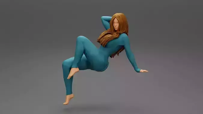 Girl sitting in Pajama With Open Butt Flap Sexy Sleep Suit Snowy