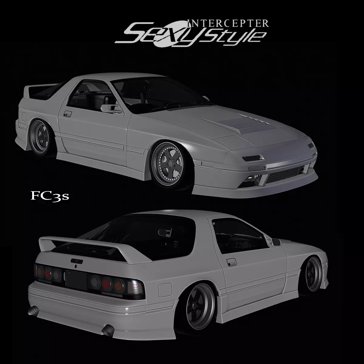 Style SS Mazda RX7 FC3S Body Kit GTS 3D model
