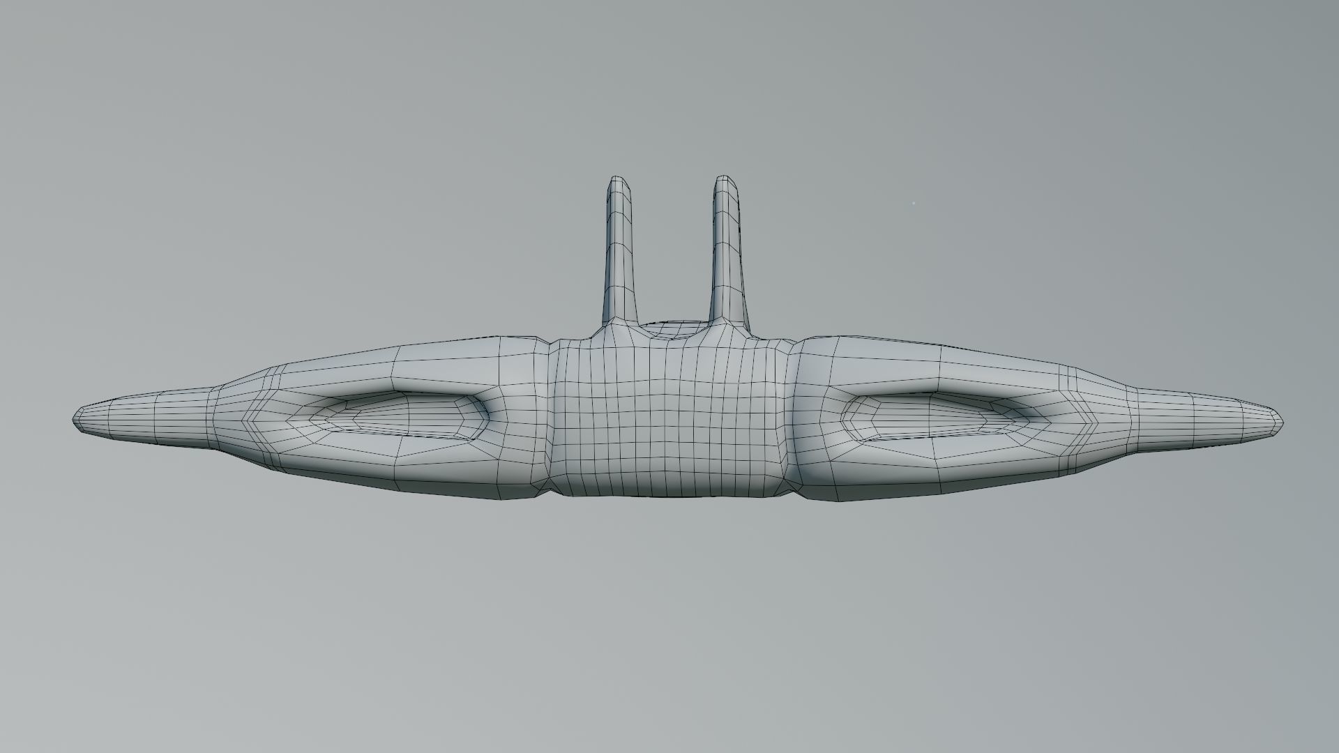 Sci-fi Jet Spaceship roaming through the Space Low-poly 3D model_7
