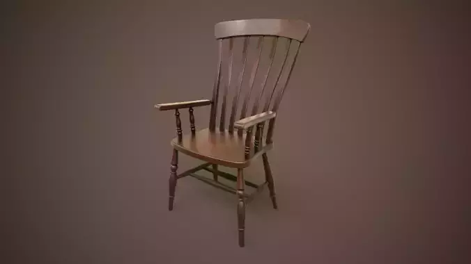 Vintage wooden armchair