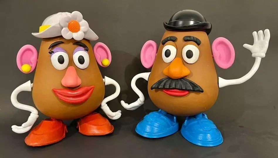 Mr and Mrs Potato Head 3D print model