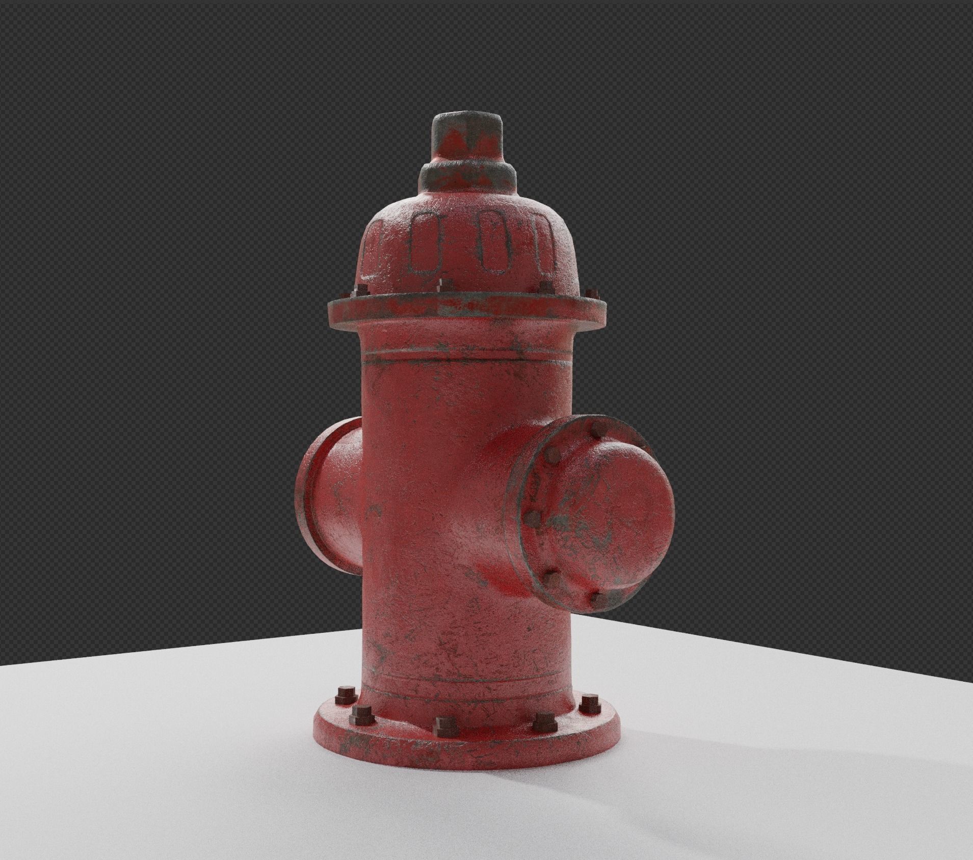 Fire Hydrant Model with 4K textures  Free low-poly 3D model_1