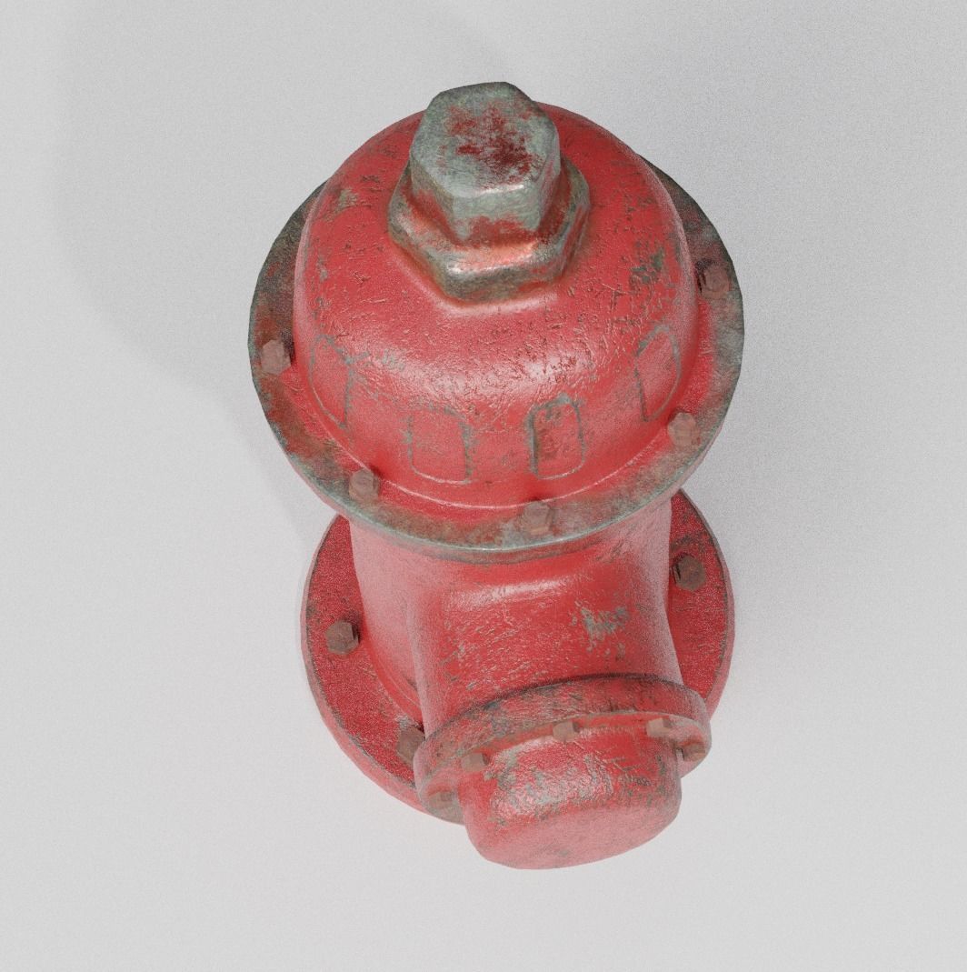 Fire Hydrant Model with 4K textures  Free low-poly 3D model_2