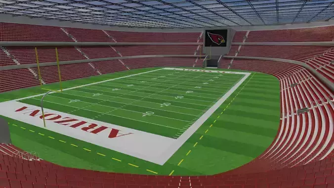 Arizona Cardinals - State Farm Stadium Low-poly 3D model