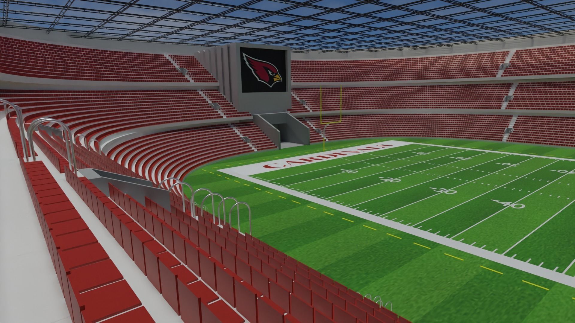 Arizona Cardinals - State Farm Stadium Low-poly 3D model_3
