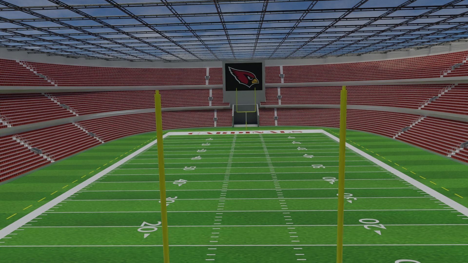 Arizona Cardinals - State Farm Stadium Low-poly 3D model_4