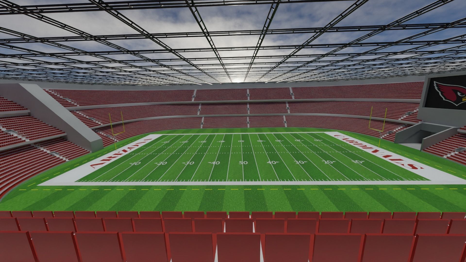 Arizona Cardinals - State Farm Stadium Low-poly 3D model_1