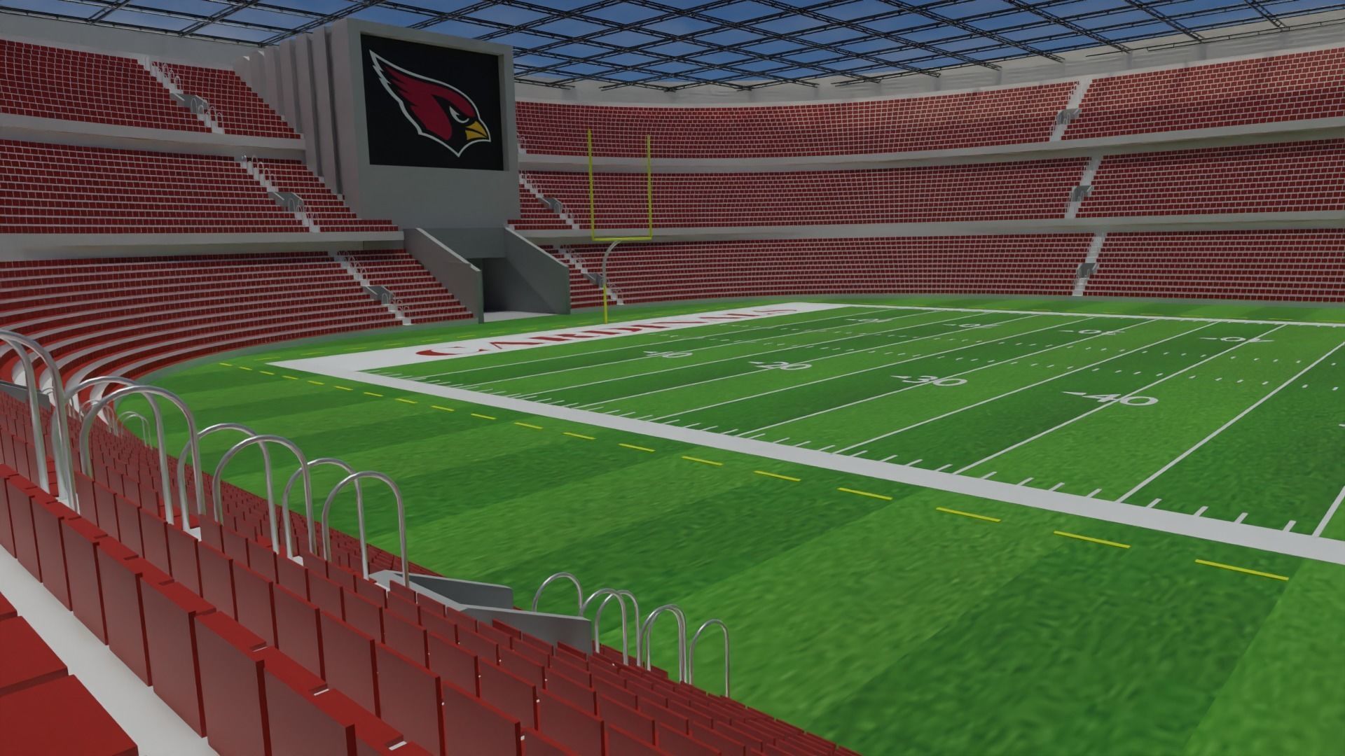 Arizona Cardinals - State Farm Stadium Low-poly 3D model_7