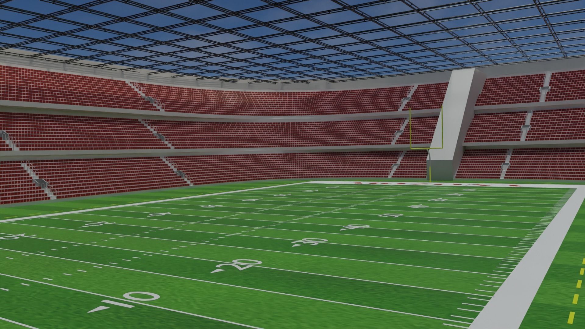 Arizona Cardinals - State Farm Stadium Low-poly 3D model_6