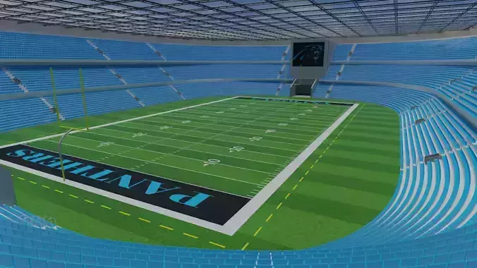 Carolina Panthers - American Football Stadium Low-poly 3D model