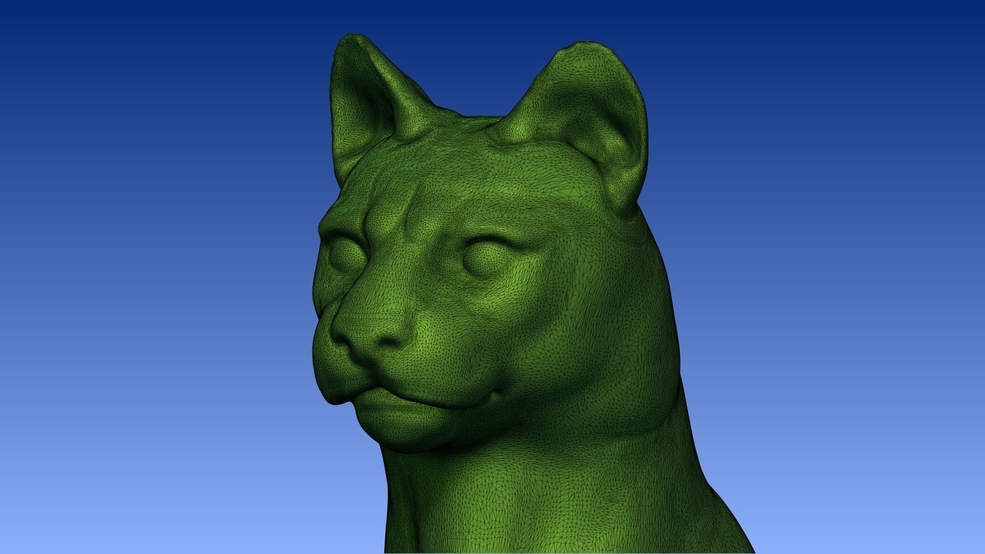 Sitting puma 3D model_3