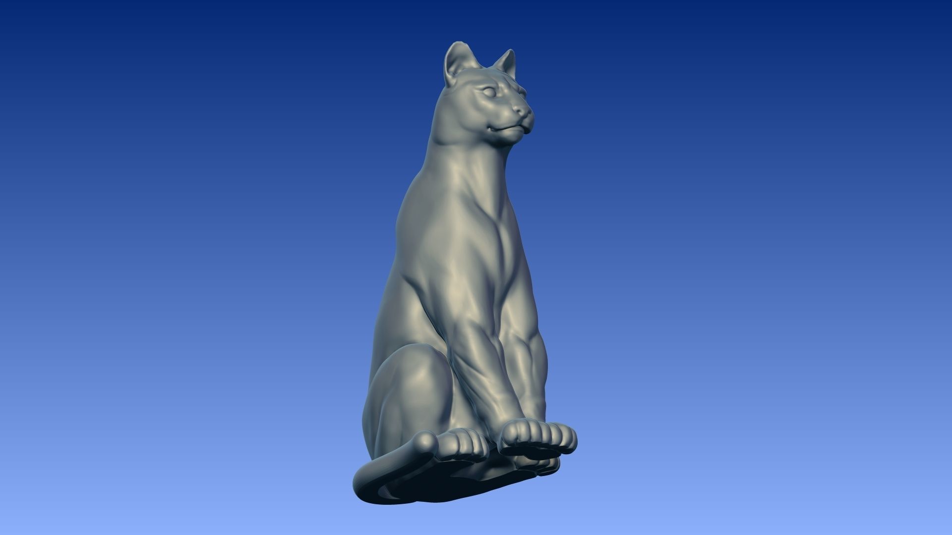 Sitting puma 3D model_8