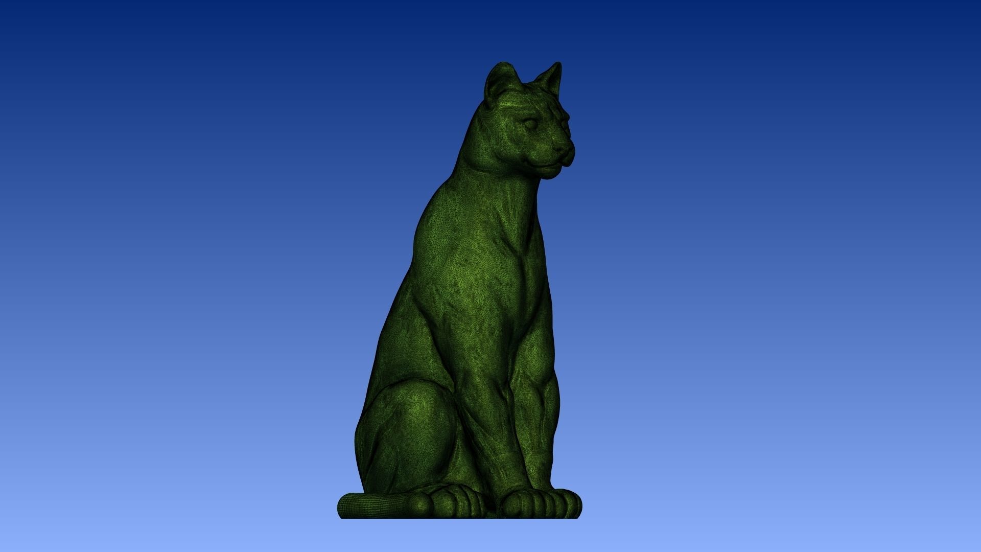 Sitting puma 3D model_5