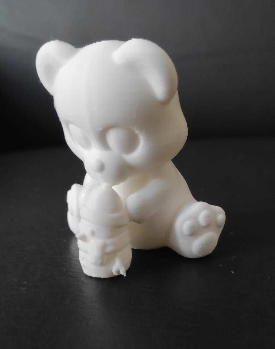 Bear Making Snowman 3D print model_9